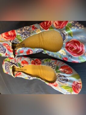 The Storehouse Floral Blue Slip-On Ballet Flats